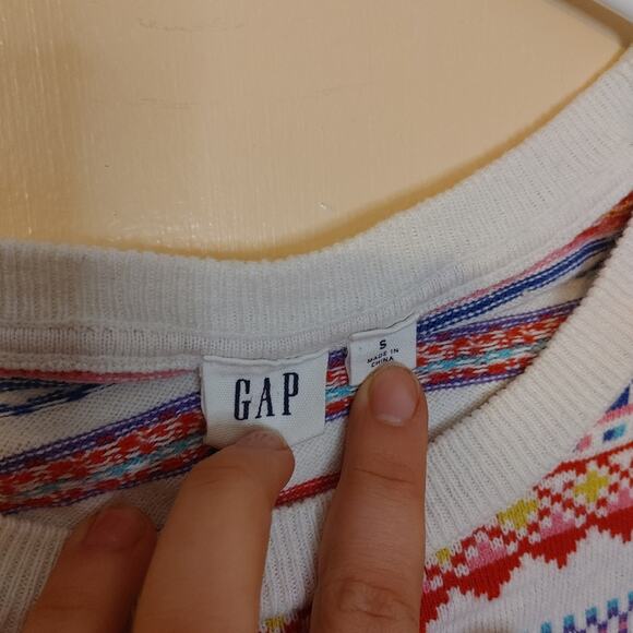 Gap Size Small S Striped Stripes Christmas Winter Sweater Cotton Well Made - Picture 6 of 8